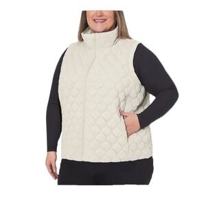 Kirkland Signature Women's Quilted Active Vest Cream Size XXL